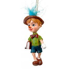 Χριστουγεννιάτικη Πολυρεζίνη Φιγούρα Πινόκιο Πολύχρωμη (10cm)